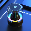 High Quality Wireless Speaker With Transparent Case RGB Lighting And Modern Design 3d model