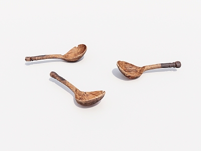 Old wooden spoon model