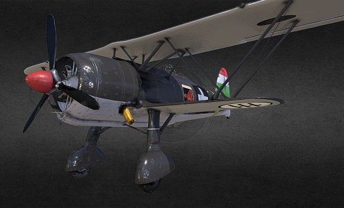 biplane 3d model