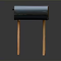 Modern Stylish Wooden Desk With Blue Top Two Drawers And Unique Leg Design