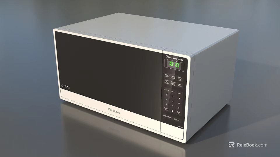 Panasonic Microwave Oven As Modern Kitchen Appliance With Digital Control Panel 3d model 