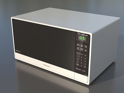 Panasonic Microwave Oven As Modern Kitchen Appliance With Digital Control Panel 3d model