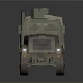 Camouflage Painted Military Truck With Canvas Covered Cargo Area Mounted Weapon And Six Wheel Design