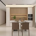Modern Living And Dining Area Interior With White Sofa TV Wall Coffee Table And Decorative Painting