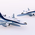 Two ANA Airlines Commercial Passenger Aircraft In White And Blue Livery