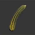 Fresh Striped Zucchini Vegetable With Yellow And Green Patterns On Black Surface