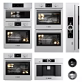 Modern Built In Kitchen Appliances Including Ovens Coffee Machines And Wine Coolers