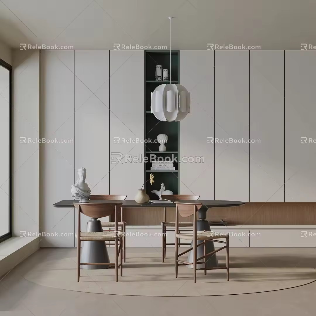 Modern table combination 3d model
