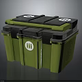 Green Military Weapon Storage Case With Secure Lid And Tactical Design 3d model