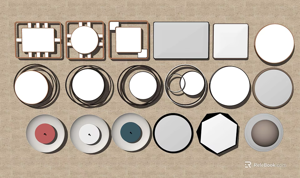 Diverse Ceiling Lights With Various Shapes And Modern Designs For Home 3d model