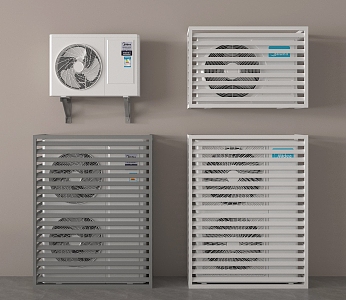 Modern air conditioner external unit 3d model