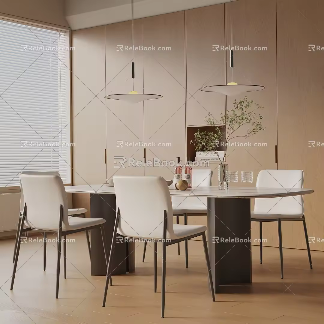 Modern table combination 3d model