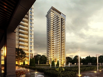 New Chinese-style Residential Building High-rise Residential Building 3d model