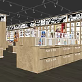 Bright Mall Store Featuring Shelves With Top Animation Items Display Cases And Wooden Flooring