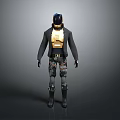 Tactical Combat Armor With Gold Accents Helmet And Camouflage Pants