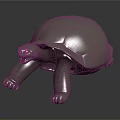 Detailed 3D Turtle Model With Open Mouth Textured Shell And Limbs