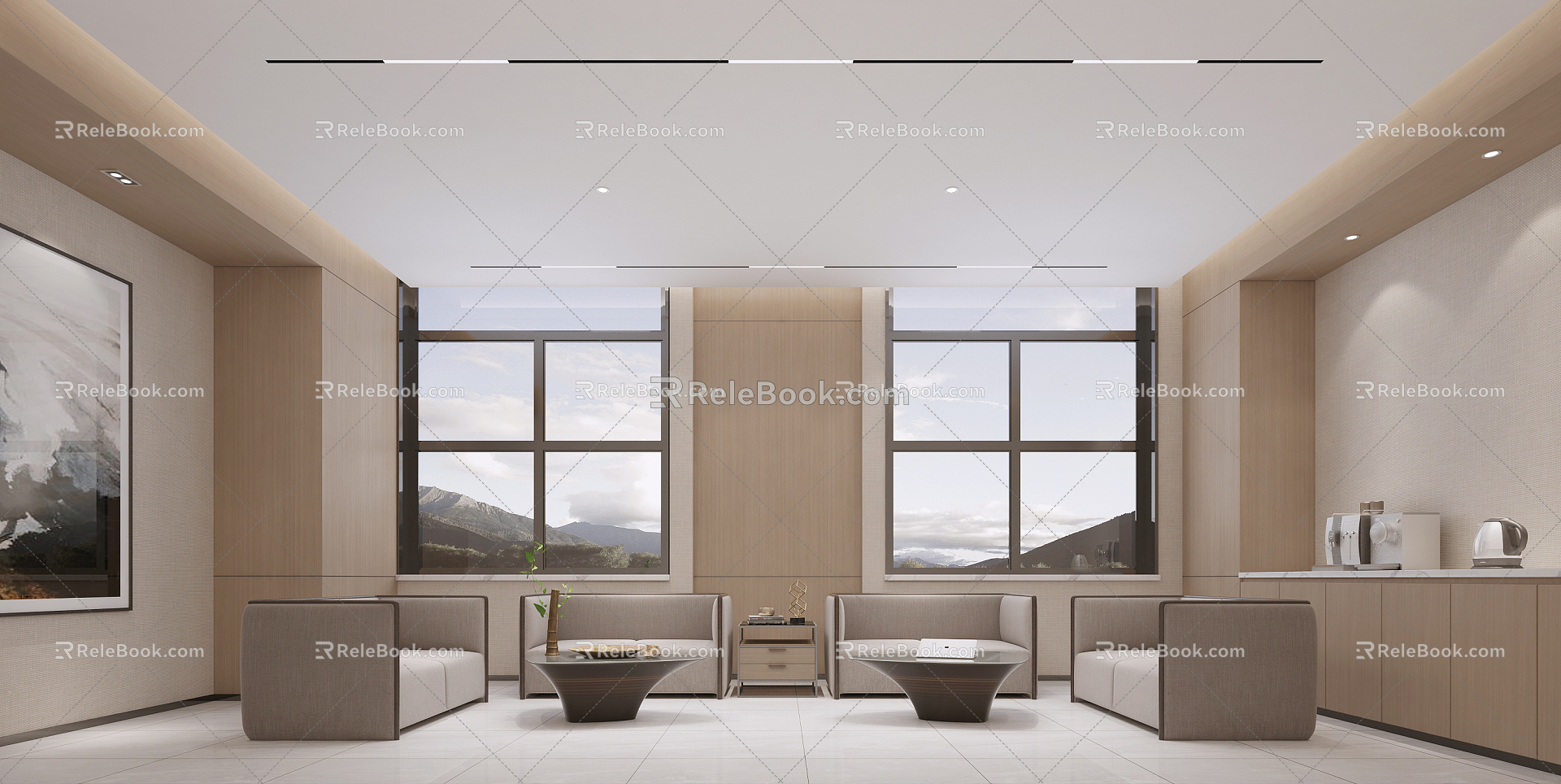 Modern Reception Room 3d model