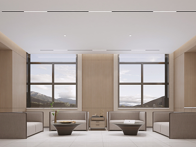 Modern Reception Room 3d model