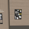Two Black Bulletin Boards With Notes Photos And Yellow Push Pins On Wooden Wall