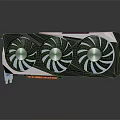 High Performance Modern Computer Graphics Card With Triple Fans And Black Silver Finish 3d model