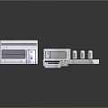 Modern Laboratory Equipment With Storage Cabinets Drawers And Glass Vials