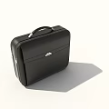 Sleek Black Leather Briefcase With Professional Handles Metal Clasp And Durable Design