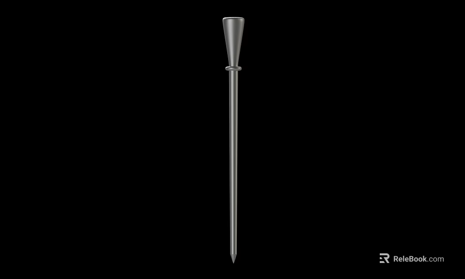 Sharp Tip Metal Spear Weapon With Long Shaft And Durable Military Design 3d model 