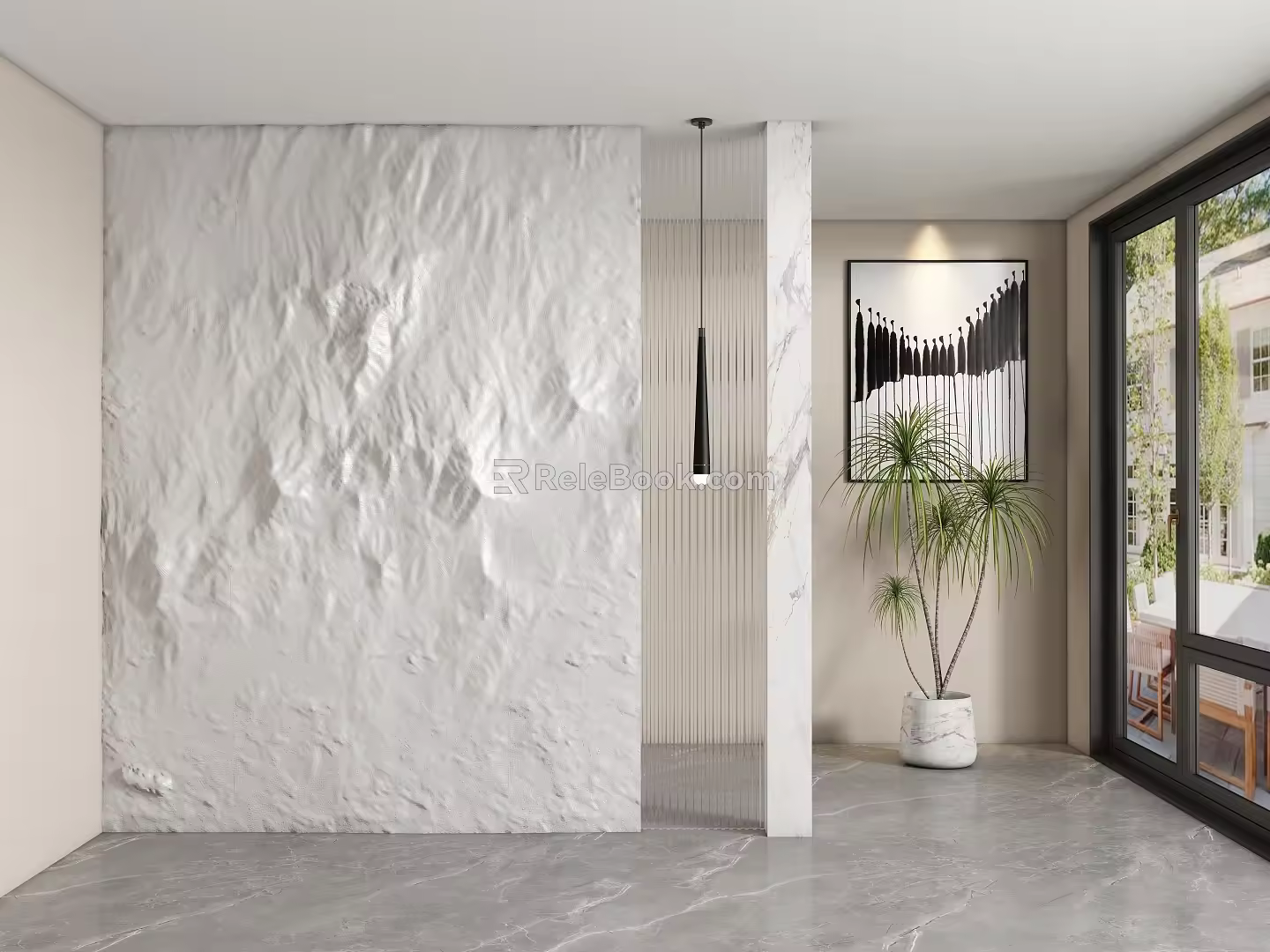 background wall 3d model