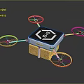 Space Aerospace Quadcopter Drone With Orange Package And DP13 Logo