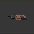 Orange and Gray Multi wheeled Concept Vehicle with Modern Design and Orange Hubcaps