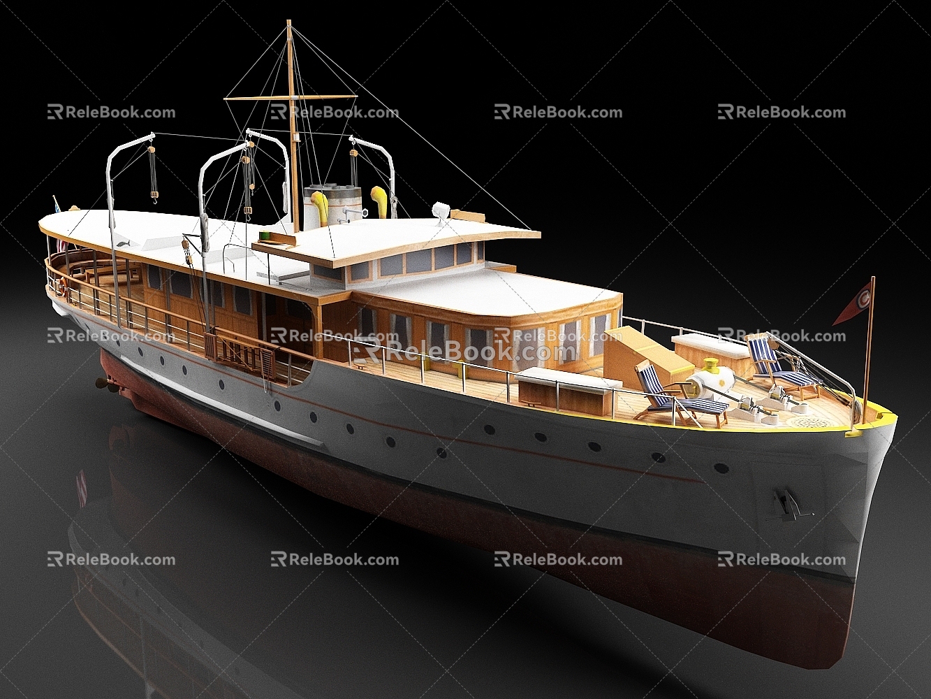 steamship passenger ship ferry cruise ship yacht 3d model