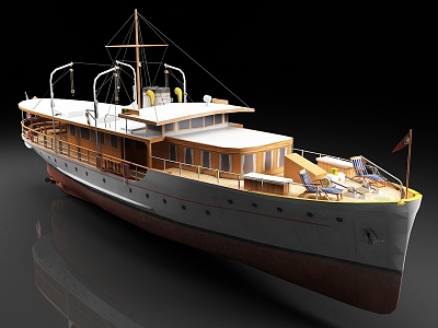 steamship passenger ship ferry cruise ship yacht 3d model