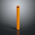 Fun Orange Stacked Decorative Furniture With Smiley Face Design