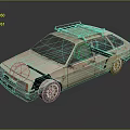 Vintage Beige Wagon With Roof Rack Stylish Wheels And Retro Design Elements