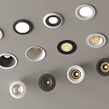 Stylish Downlights and Spotlights with Various Styles Black White Round Design for Home Lighting