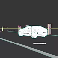 Car Test Track Facility With Multiple Lanes And Vehicles In Testing 3d model