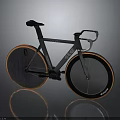 Sleek Modern Fixed Gear Bike With Aluminum Frame Black Seat And Orange Wheel Rims