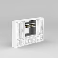 Technology Exhibition Hall Display Cabinet With White Carved Design And Open Shelf For Exhibits