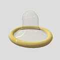 Transparent Baby Pacifier With Yellow Ring For Newborns And Infants