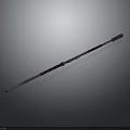 Traditional Martial Arts Weapon With Metal Shaft And Wooden Handle Design Details