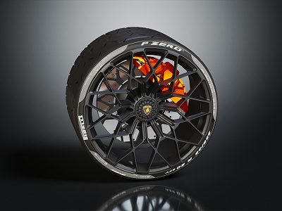 Modern tire wheels 3d model