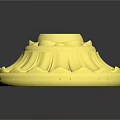 Golden Artistic Sculpture Carving With Detailed Intricate Patterns And Smooth Surface