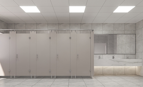 Public toilet Modern toilet 3d model