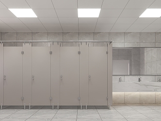 Public toilet Modern toilet 3d model