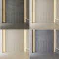Textured Wall Components In Various Colors For Modern Interior Lighting 3d model