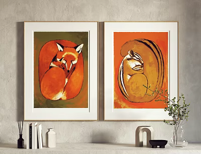 Modern Animal Painting Hanging Painting Decorative Painting 3d model