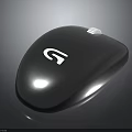 Sleek Black Gaming Mouse With White G Logo And Smooth Glossy Surface Design 3d model