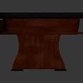 Poker Entertainment Table With Red Surface Green Edges And Wooden Legs Design