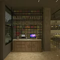 Modern Bar Interior Design With Wine Bottles Display And Round Tables Chairs
