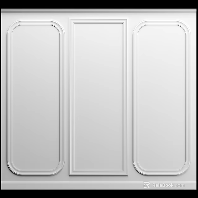 White Modern Furniture Components With Sleek Frame Design And Smooth Surface 3d model 